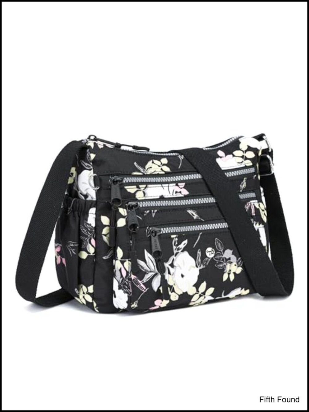 Nylon Crossbody Bag Multi Pocket Adjustable Strap Women's Purse